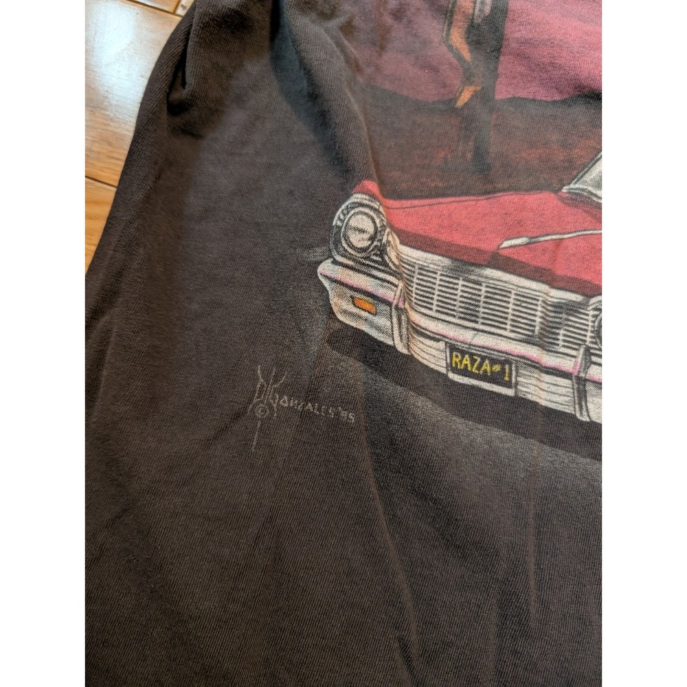 1995‎ David Gonzales Art Kid Frost La Raza Rap Chicano Pachuco Shirt Cholo XL - Picture 3 of 8